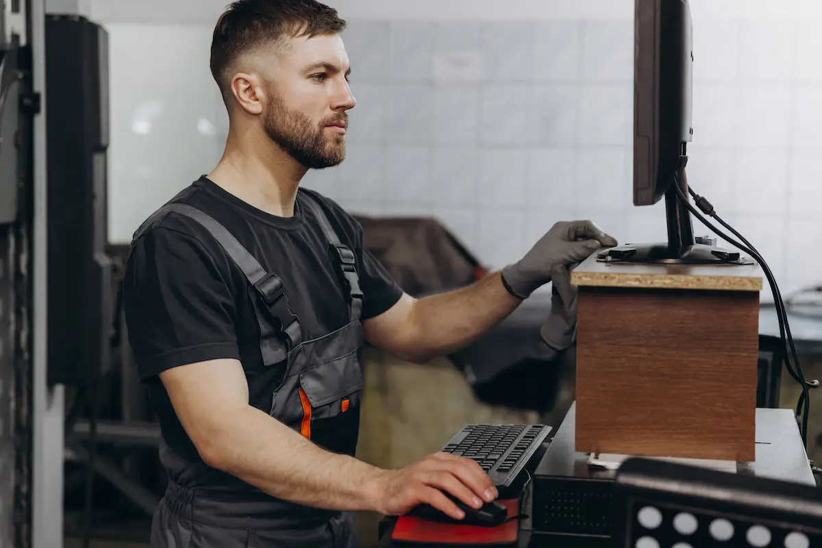 young-repairman-professional-technician-mechanic-u-2026-01-09-12-14-48-utc Mechanic at salvage yard using a computer